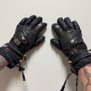 Swany Leather Ski Gloves – Size Large – Black – Insulated Winter Gloves